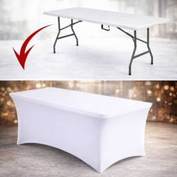 Dragodirect 6ft Folding Table Heavy Duty Trestle Camping Table & Outdoor in White - thumbnail 4