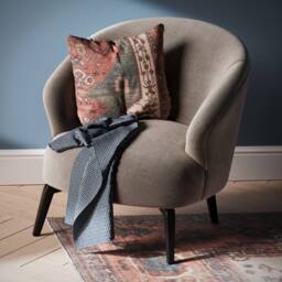 Kukoon Terracotta Beige Traditional Medallion Washable Cotton Cushion - Size: 50 cm x 50 cm
