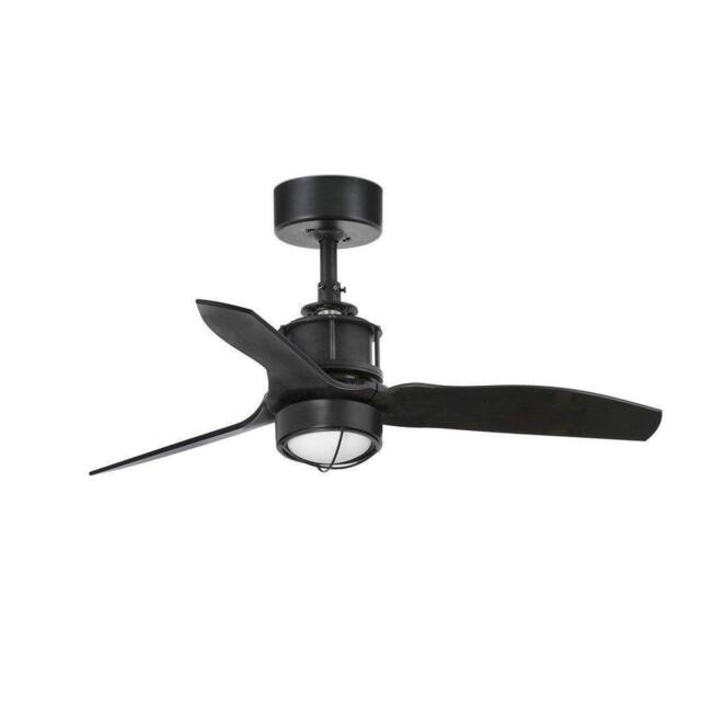 Netlighting Just Fan 81cm Matt Black Ceiling Fan with DC Motor 81cm 3000K Light