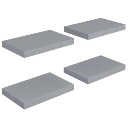 Berkfield Home Floating Wall Shelves 4 pcs Grey 40x23x3.8 cm MDF - thumbnail 2