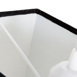 Happy Homewares Contemporary Designer Crushed Velvet Fabric Rectangular Lamp Shade in Black - Size: 12 inches - thumbnail 3