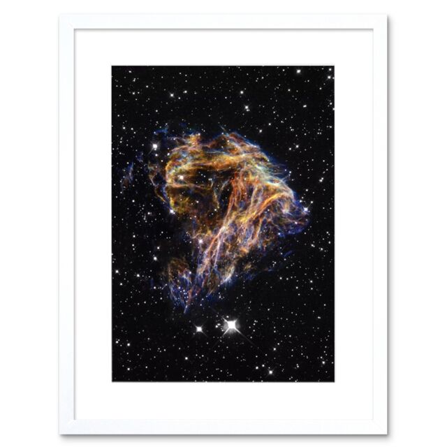 Artery8 Wall Art Print Hubble Space Astronomy Colourful Sheets Of Debris From The Stellar Explosion Of N 49 DEM L 190 Supernova Remnant Artwork - image 1