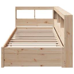 Berkfield Home Decorative Bookcase Bed without Mattress 75x190 cm Solid Wood Pine in Natural - thumbnail 5
