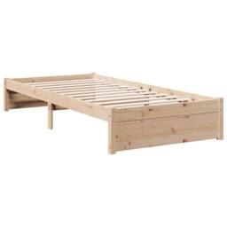 Berkfield Home Decorative Bookcase Bed without Mattress 75x190 cm Solid Wood Pine in Natural - thumbnail 7