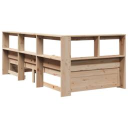 Berkfield Home Decorative Bookcase Bed without Mattress 75x190 cm Solid Wood Pine in Natural - thumbnail 9