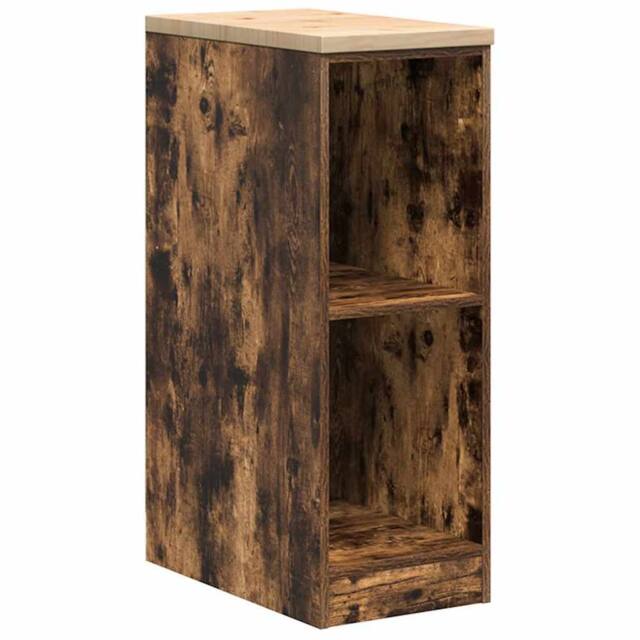 Berkfield Home Garage Storage Cabinet Smoked Oak 30x51x85 cm Solid Wood Pine in Brown - Size: 30 x 51 x 85 cm - image 1