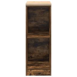 Berkfield Home Garage Storage Cabinet Smoked Oak 30x51x85 cm Solid Wood Pine in Brown - Size: 30 x 51 x 85 cm - thumbnail 5