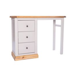 Cabinet Bits Bomporto 3 Drawer Desk - Dressing Table Chrome Knob in Light Grey - thumbnail 1