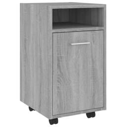 Berkfield Home Side Cabinet with Wheels Grey Sonoma 33x38x60 cm Engineered Wood - Size: 33 x 38 x 60 cm - thumbnail 2