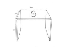 Vente-unique Bedside Table - Curved Toughened Glass - Brown - SUZANA in Clear - thumbnail 8