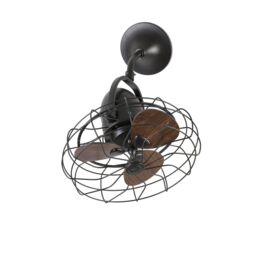 Netlighting Keiki Small Wall Ceiling Fan Without Light Brown - thumbnail 2