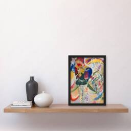 "Artery8 Improvisation 35 Colourful Abstract Kandinsky Framed Wall Art Print - Size: W12"" x H16""" - thumbnail 4
