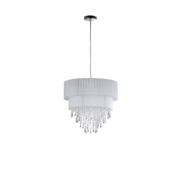 Netlighting TWIST Cylindrical Pendant Ceiling Light White 40x37.5cm - Size: 40x37.5 cm - image 1