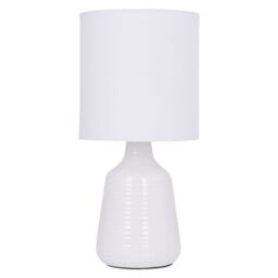 First Choice Lighting Set of 2 Ripple 29cm White Lamps - thumbnail 4