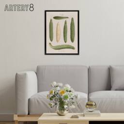 "Artery8 Frame Cucumbers Kitchen Decor Ernst Benary Framed Canvas Wall Art in White - Size: W12"" x H16""" - thumbnail 3