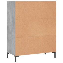 Berkfield Home Bookcase Concrete Grey 69.5x32.5x90 cm Engineered Wood in White - thumbnail 6