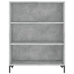 Berkfield Home Bookcase Concrete Grey 69.5x32.5x90 cm Engineered Wood in White - thumbnail 4