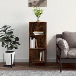 Berkfield Home Sideboard Smoked Oak 34.5x32.5x90 cm Engineered Wood in Brown - thumbnail 1