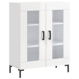 Berkfield Home Sideboard High Gloss White 69.5x34x90 cm Engineered Wood - thumbnail 1
