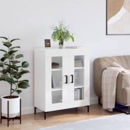 Berkfield Home Sideboard High Gloss White 69.5x34x90 cm Engineered Wood - thumbnail 2
