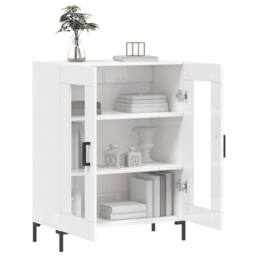 Berkfield Home Sideboard High Gloss White 69.5x34x90 cm Engineered Wood - thumbnail 4