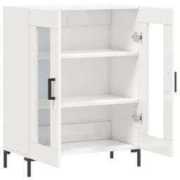 Berkfield Home Sideboard High Gloss White 69.5x34x90 cm Engineered Wood - thumbnail 6