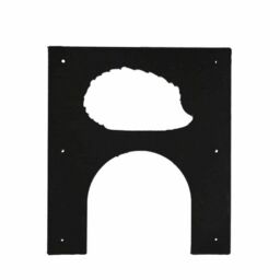 Buttercup Farm Hedgehog Hole Plate - Polyethylene/Plastic - W23 x H26 cm in Black