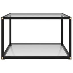 Berkfield Home Durable Coffee Table Transparent 60x60x35 cm Tempered Glass in Clear - Size: 60 x 60 x 35 cm - thumbnail 3