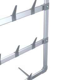 Berkfield Home Hanging Shoe Rack Silver 66x13x139 cm - Size: 66 x 13 x 139 cm - thumbnail 5