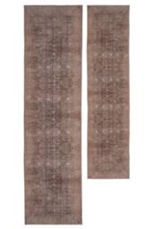 Kukoon Traditional Design Cotton Chenille Washable Long Hallway Runner Rug in Taupe - Size: 60 cm x 240 cm - thumbnail 2