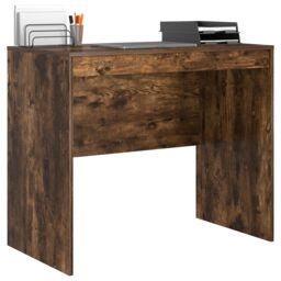Berkfield Home Computer Desk Smoked Oak Engineered Wood 90 x 50 x 76 cm in Brown - thumbnail 3
