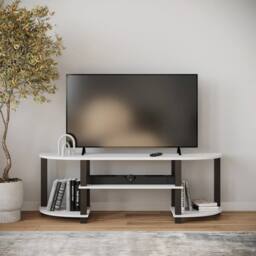 Havendro Wide TV Unit Stand S-Tube Entertainment Centre Storage - thumbnail 1