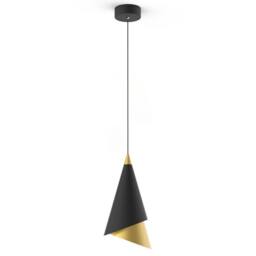Netlighting Modern LED Hanging Pendant Black Gold Warm White 3000K 469lm - thumbnail 2