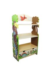 Teamson Kids Fantasy Fields Dinosaur Kingdom Hand Crafted Kids Wooden Bookcase - thumbnail 1