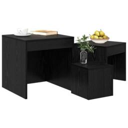 EONLION Coffee Table 3 pcs Black Oak - Size: 100 cm - thumbnail 2