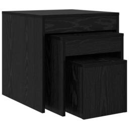 EONLION Coffee Table 3 pcs Black Oak - Size: 100 cm - thumbnail 1