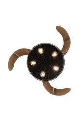 Caged Farmhouse Style Ceiling Fan with Lights in Black - thumbnail 7