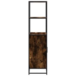 Berkfield Home Highboard Smoked Oak 68x35x139 cm Engineered Wood & Metal in Brown - Size: 68 x 35 x 139 cm - thumbnail 5