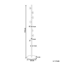 Wyld and Coco Gold Painted Aluminium Coat Stand Marble Base Freestanding - thumbnail 4