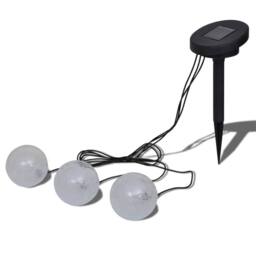 Berkfield Home Solar Bowl 3 LED Floating Ball Light for Pond Swimming Pool - thumbnail 2