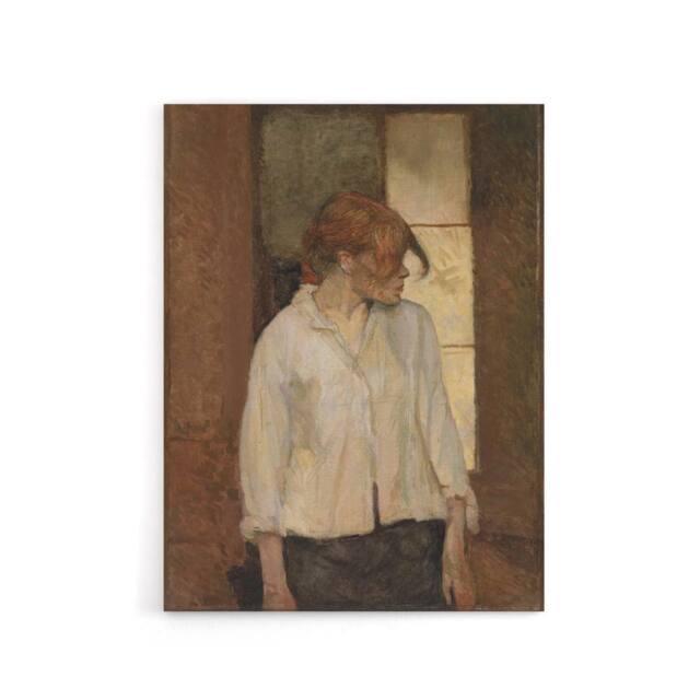 "Artery8 At Montrouge Rosa La Rouge Canvas Wall Art Print Toulouse Lautrec in Brown - Size: W18"" x H24""" - image 1