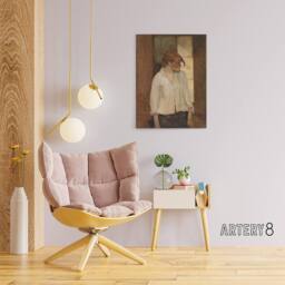 "Artery8 At Montrouge Rosa La Rouge Canvas Wall Art Print Toulouse Lautrec in Brown - Size: W18"" x H24""" - thumbnail 3