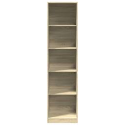 Berkfield Home Wardrobe Sonoma Oak 50x50x200 cm Engineered Wood in Light Oak - Size: 50 x 50 x 200 cm - thumbnail 4