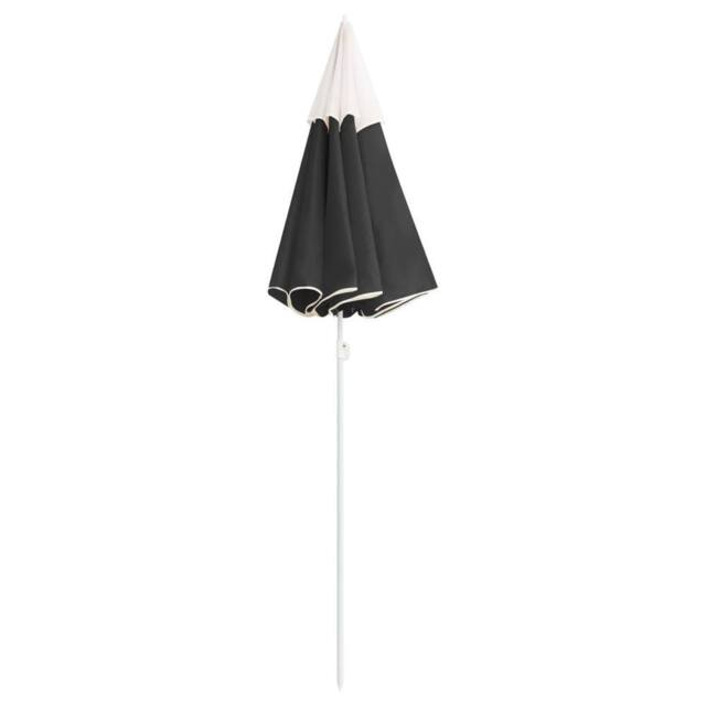 Berkfield Home Outdoor Parasol with Steel Pole Anthracite 180 cm in Black - image 1
