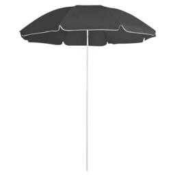 Berkfield Home Outdoor Parasol with Steel Pole Anthracite 180 cm in Black - thumbnail 2