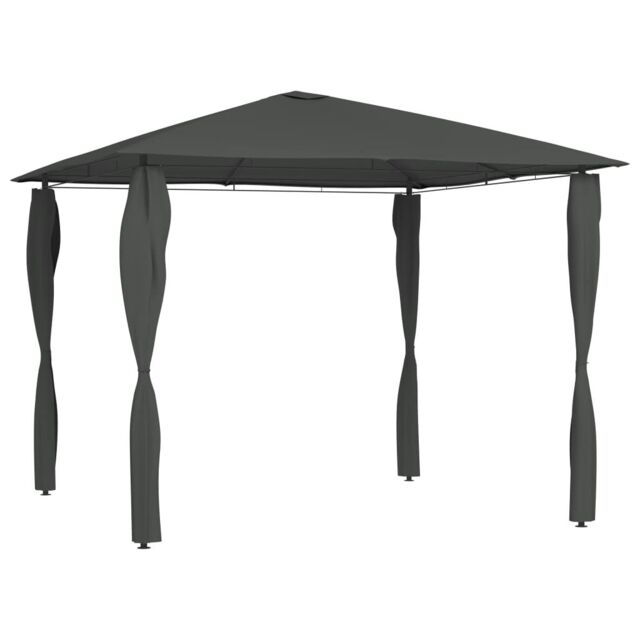 Berkfield Home Gazebo with Post Covers 3x3x2.6 m Anthracite 160 g/m ² in Black - image 1