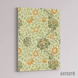 "Artery8 Grafton 1883 Floral Motif Canvas Wall Art Print William Morris in Green - Size: W18"" x H24""" - thumbnail 2