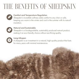 Infinity Leather Luxury Genuine Sheepskin Double Natural Fluffy Soft Real Wool Rug in Taupe - Size: 180 cm x 60 cm - thumbnail 7