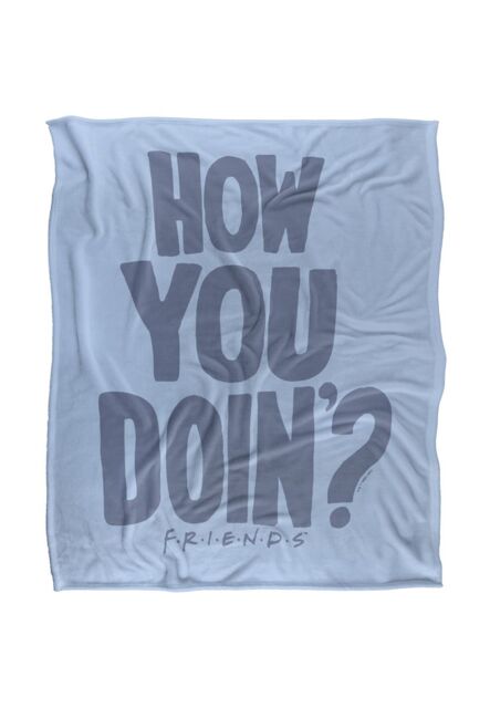 Warner Brothers Friends Joey Tribbiani Classic Silky Touch Super Soft Throw Blanket in White - image 1