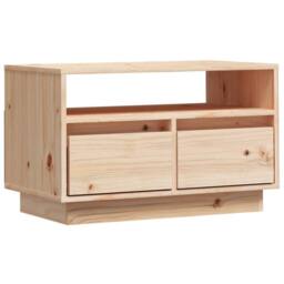 Berkfield Home TV Cabinet 60x35x37 cm Solid Wood Pine in Natural - Size: 60 x 35 x 37 cm